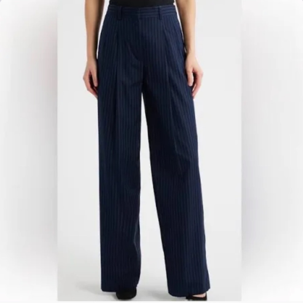 Theory Navy Pinstripe Trouser